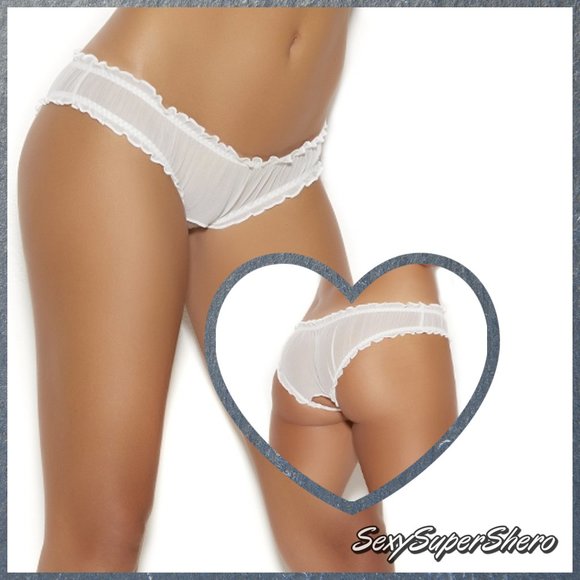 Sexy SuperShero Other - 🆕White Mesh Cr🅾tchless Lingerie Panty